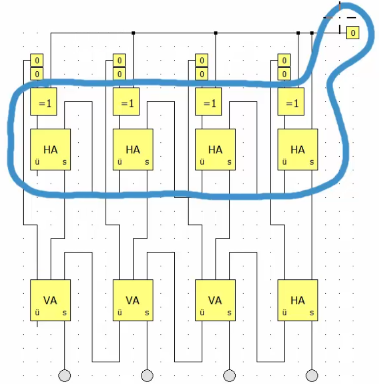 Schaltung zur Addition und Subtraktion
